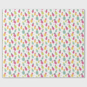 Papier Cadeau Motif de l'ananas d'été (Plat)