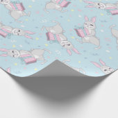 Papier Cadeau Motif de lapin d'anniversaire (Coin)