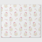 Papier Cadeau Motif de lapin de Noël (Plat)