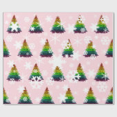 Papier Cadeau Motif de l'arbre de Noël (Plat)