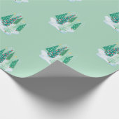 Papier Cadeau Motif de l'arbre de Noël dans l'arrière - plan ver (Coin)