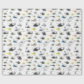 Papier Cadeau Motif de l'aviation par hélicoptère (Plat)