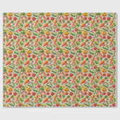 Papier Cadeau Motif de légumes sans soudure (Plat)