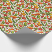 Papier Cadeau Motif de légumes sans soudure (Coin)