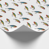 Papier Cadeau Motif de leurre de pêche (Coin)