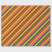 Papier Cadeau Motif de ligne coloré (Plat)