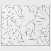Papier Cadeau Motif de ligne graphique moderne, simple, désordon (Plat)