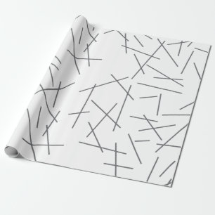 Papier Cadeau Motif de ligne graphique moderne, simple, désordon