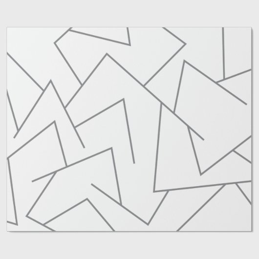 Papier Cadeau Motif de ligne graphique moderne, urbain simple, d (Plat)