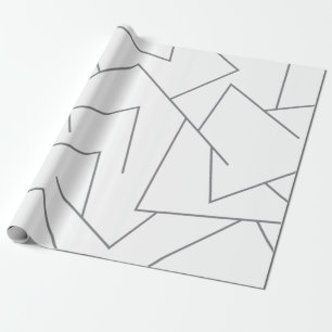Papier Cadeau Motif de ligne graphique moderne, urbain simple, d