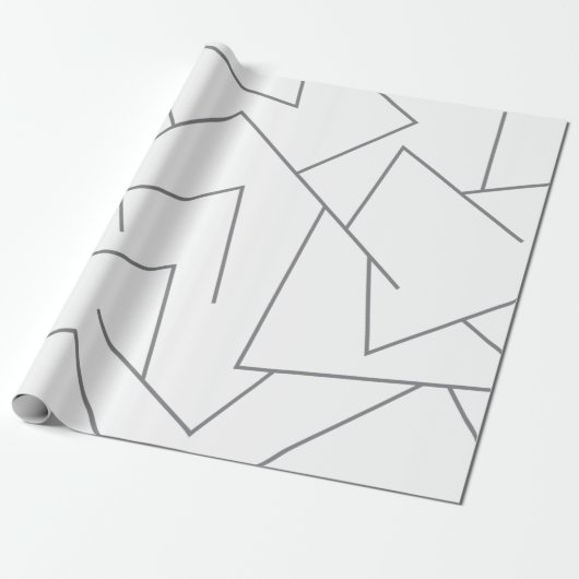 Papier Cadeau Motif de ligne graphique moderne, urbain simple, d (Déroulé)