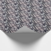 Papier Cadeau Motif de lignes noires, Papier à envelopper (Coin)