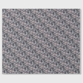 Papier Cadeau Motif de lignes noires, Papier à envelopper (Plat)