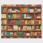 Papier Cadeau Motif de livre (Plat)