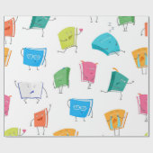 Papier Cadeau Motif de livre (Plat)