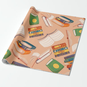 Papier Cadeau Motif de livre