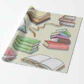 Papier Cadeau Motif de livre (Déroulé)