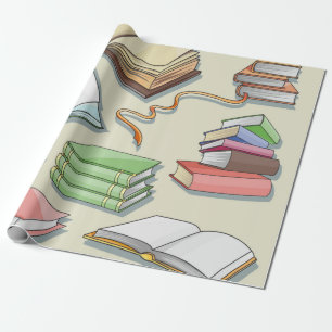Papier Cadeau Motif de livre