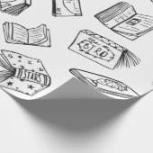 Papier Cadeau Motif de livre (Coin)
