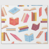 Papier Cadeau Motif de livre (Plat)