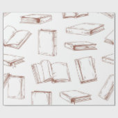 Papier Cadeau Motif de livre (Plat)