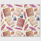 Papier Cadeau Motif de livre (Plat)