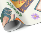 Papier Cadeau Motif de livre (Coin rond)