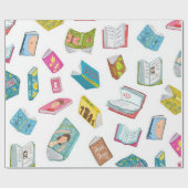 Papier Cadeau Motif de livre (Plat)