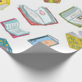 Papier Cadeau Motif de livre (Coin)