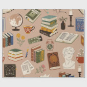 Papier Cadeau Motif de livre (Plat)