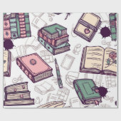 Papier Cadeau Motif de livre (Plat)