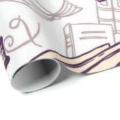Papier Cadeau Motif de livre (Coin rond)