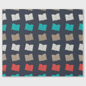 Papier Cadeau Motif de livre (Plat)