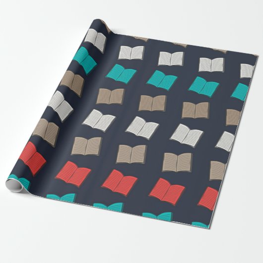 Papier Cadeau Motif de livre (Déroulé)