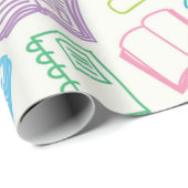 Papier Cadeau Motif de livre (Coin rond)