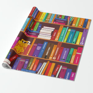 Papier Cadeau Motif de livre