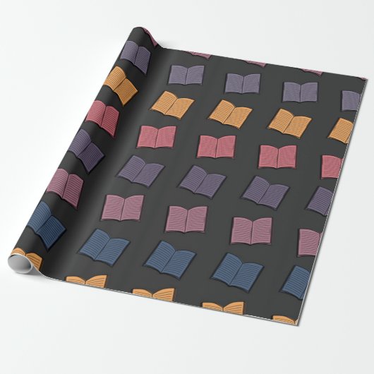Papier Cadeau Motif de livre (Déroulé)