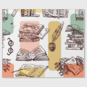Papier Cadeau Motif de livre (Plat)