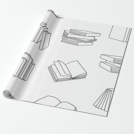 Papier Cadeau Motif de livre (Déroulé)