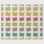 Papier Cadeau Motif de livre (Plat)