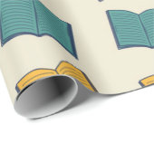 Papier Cadeau Motif de livre (Coin rond)