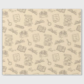 Papier Cadeau Motif de livre (Plat)