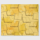 Papier Cadeau Motif de livre (Plat)