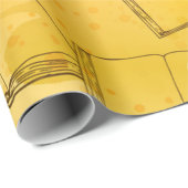 Papier Cadeau Motif de livre (Coin rond)