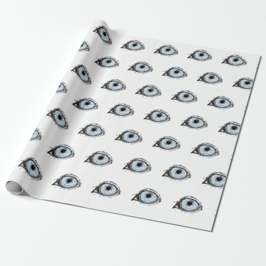 Papier Cadeau Motif de l'oeil Husky (Déroulé)