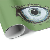 Papier Cadeau Motif de l'oeil Husky (Coin rond)
