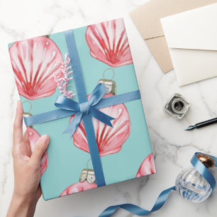 Papier Cadeau Motif de l'ornement Red Seashell