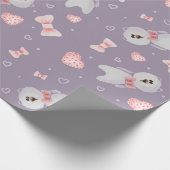 Papier Cadeau Motif de l'ours d'amour (Coin)