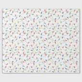 Papier Cadeau Motif de lumières de Noël (Plat)