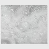 Papier Cadeau Motif de luxe parties scintillant blanche (Plat)